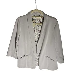 Skies Are Blue Hannah Modal Scuba Light Gray Blazer XXL Work Casual